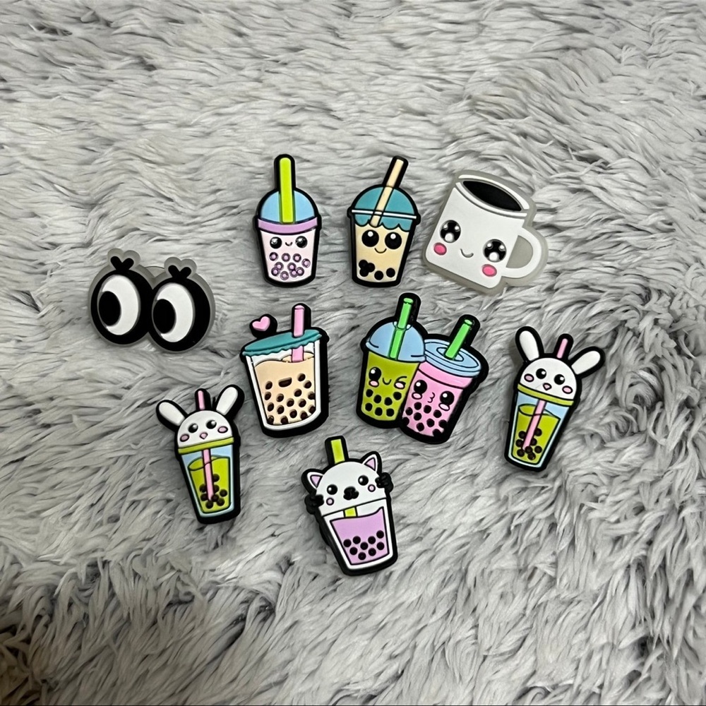 Boba Charms for Crocs 9pcs